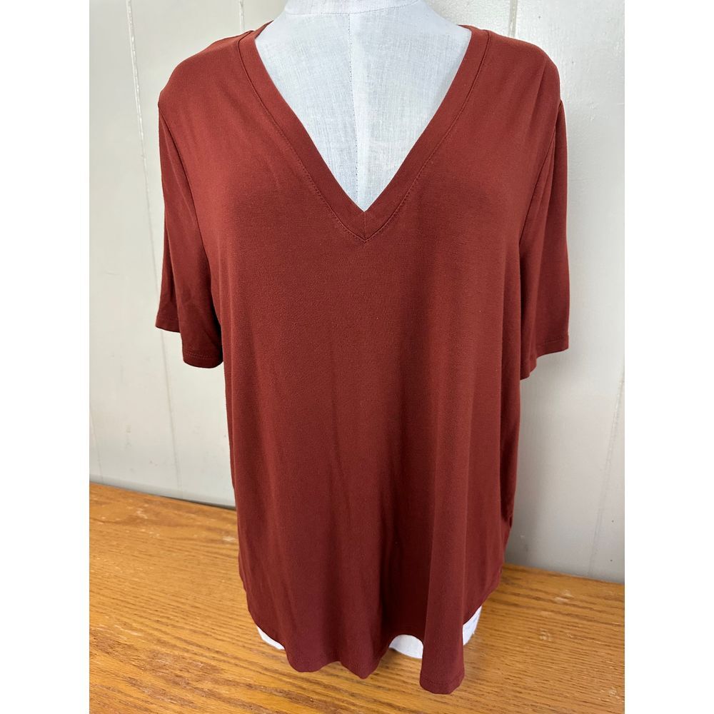 A‎ New Day Top Women's XXL Short Sleeve V Neck